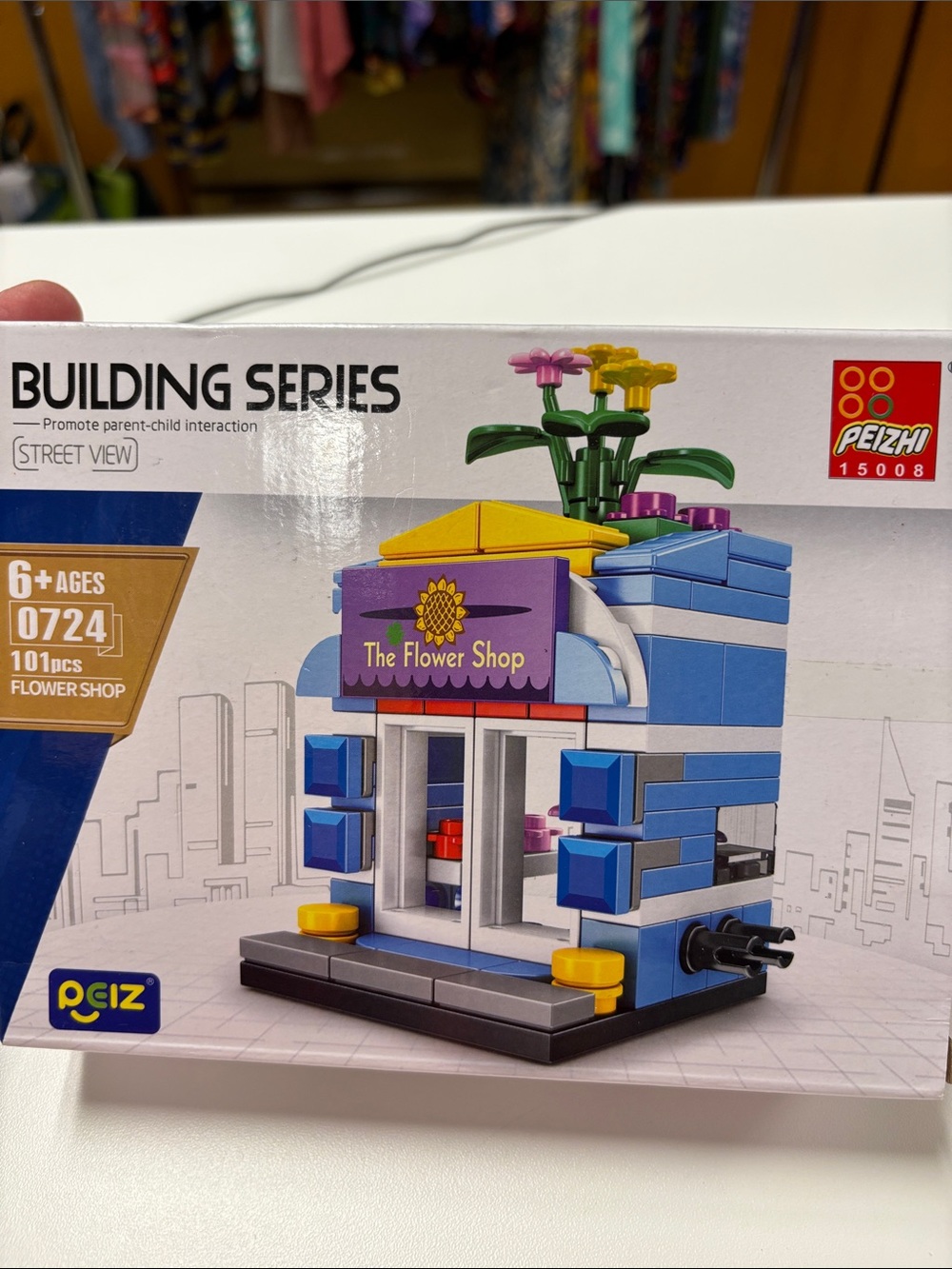 Building Series The Flower Shop Kids Construction Set - Blue & Yellow